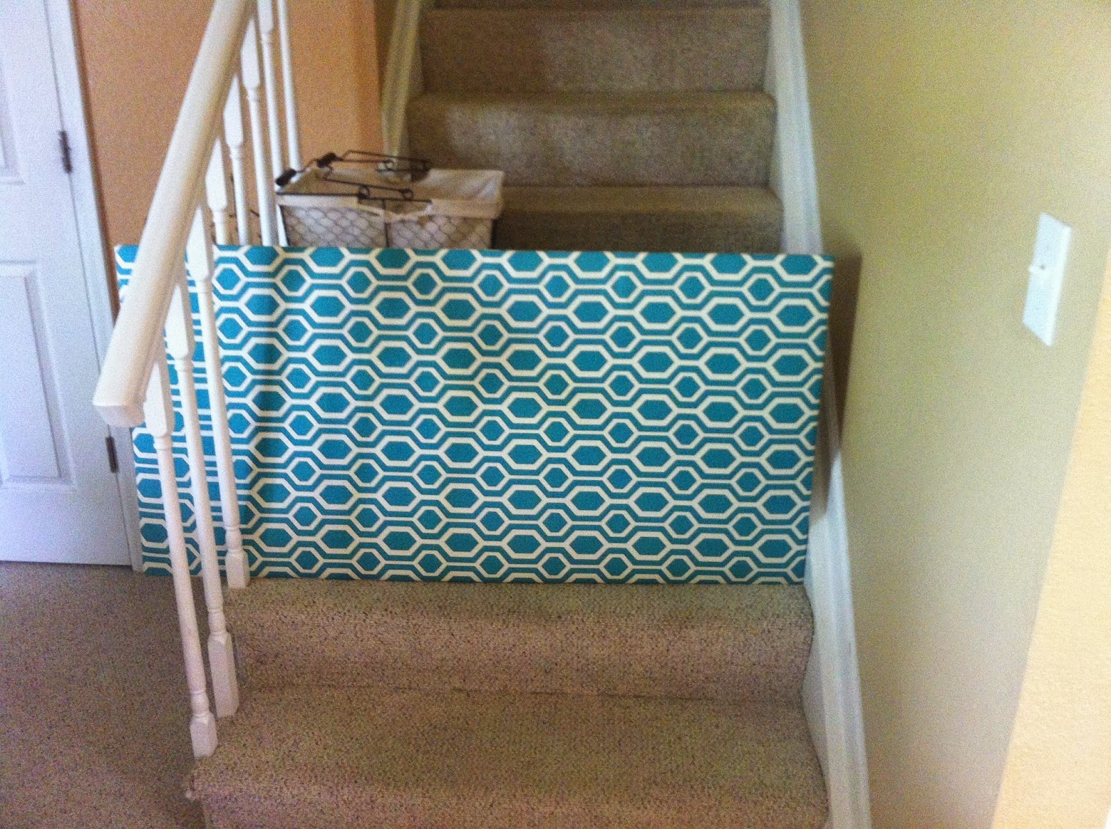 Adventures with the Woods Make something Monday Fabric and plywood baby gate